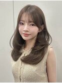 大人ナチュラル可愛い＊ワンカールミディレイヤー透明感オリーブ