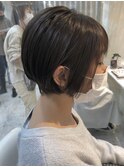 耳掛けショート 抜け感 濡れ髪 グラボブ 小顔ボブ ボブルフ