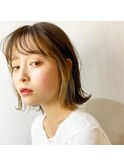 インナーカラーベージュ☆ボブ
