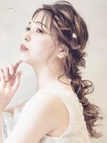 リディア 新宿東口店(Rydia) 前髪編み込みの編みおろしヘアアレンジ★シースルーバング