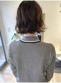 大人可愛い大人切りっぱなしボブパーマくせ毛風パーマ20代30代