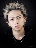 スパイキーショートツーブロック刈り上げなし