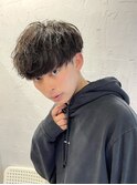 ツイストスパイラルパーマショートレイヤー刈り上げマッシュ