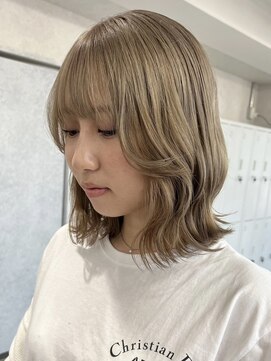 ムク 横浜店(muku) ミルクティーベージュダブルカラーケアブリーチインナーカラー