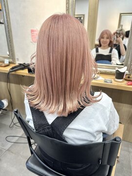 サンド 表参道(sand) 表参道ブリーチダブルカラーピンクベージュ