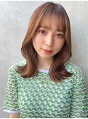 大人可愛いくびれヘア20代30代40代韓国風ヘアシルキーベージュ