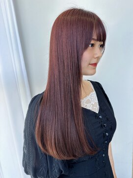 シェノン 夙川(CHAINON) 20代30代/美髪切りっぱなしボブ/エアリーロング/ピンクブラウン