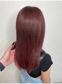美髪ボルドー/ピンクブラウン/エアリーロング