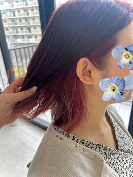 シャルムヘアー(charme hair) インナーカラー♪ピンク