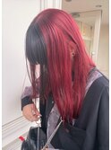 ブラック×レッド【広島派手髪】【広島ハイトーン】