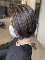 モッズヘア 足利(mod'hair)&nbsp;◎40代50代向けショートボブ×白髪ぼかしハイライト秋カラー