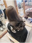 マロンベージュ/髪質改善カラー/レイヤー艶髪ロングヘア