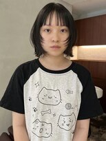 ローブ アオヤマ(LOAVE AOYAMA)&nbsp;ぷつっとボブ/顔まわりレイヤー/シースルーバング/黒髪ボブ