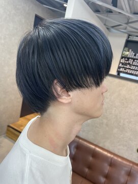 シアン(cyan.) マッシュ/ネイビーカラー