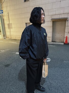 ハイセンス(HISENSE) メンズカットミディアムボブパーマスパイラルパーマ　【GIA】