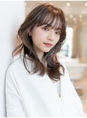 20代30代かわいい/顔周りレイヤー/髪質改善/シースルーバング