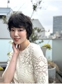 濡れ髪×ゆるふわショートパーマ