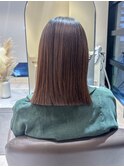 切りっぱなしロブ×酸性縮毛矯正