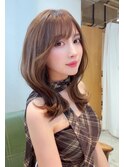 くびれミディアム大人可愛いカジュアルヘア新宿