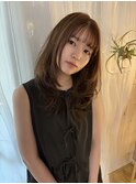 20代30代オリーブグレージュくびれヘア韓国レイヤーロング