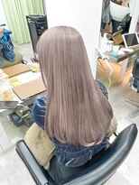 エンネ 新宿(enne)&nbsp;くすみベージュ/レイヤーロング//前髪//髪質改善/縮毛矯正/新宿