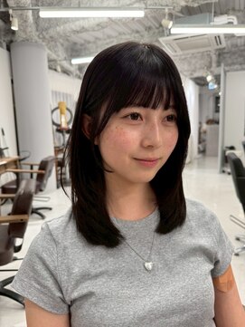 ハピネス 王寺店(Happiness) ミディアムレイヤー/韓国レイヤー/前髪カット/髪質改善