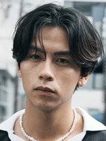 フィフス トウキョウ (fifth TOKYO)&nbsp;渋谷ニュアンスパーマメンズカットセンターパートウルフマッシュ