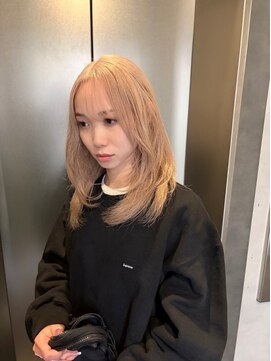 ソル 栄矢場町(SOL) ミルクティーベージュ/ゆるふわミディアム/マレットヘア