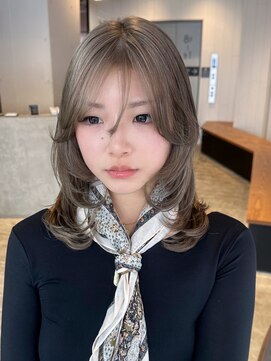 アルバム 池袋(ALBUM) くびれミディ前髪カット顔周りレイヤーダブルカラー_F1271