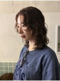 kaon　　ミディアムパーマ　顔まわりレイヤーパーマ