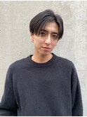 シースルーセンターパートストレートセンターパート韓国ヘア