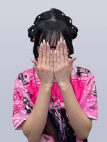 アールエーサロンモノクロ 秋葉原(RA SALON モノクロ) 【推し活ヘア】ツインお団子ヘア