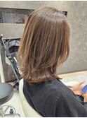ウルフレイヤーナチュラルショートミルクブラウンダークパープル