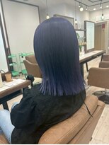 ニュースエン(newseN:) ネイビーブルー/ダブルカラー/ケアブリーチ/髪質改善/新潟