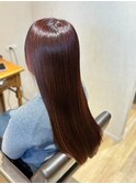 ロング×ひし形シルエットで小顔見え