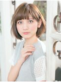 【VIALA 自由が丘】耳かけ×ワンレンボブ