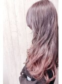 グラデーションカラー「ラベンダーグレージュ×ピンクベージュ」