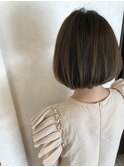 【グレージュカラー】透明感+シアーグレージュ+ボブショート