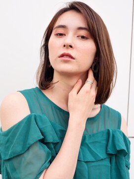 エムスラッシュ たまプラーザ(M.SLASH) ナチュラルストレート/艶カラー/ココアブラウン/たまプラーザz1