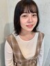 【前髪カット】+リタッチカラー　シャンプースタイリング込み￥10450～