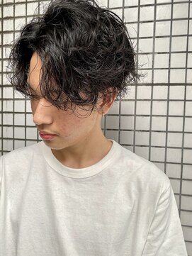 ヘアーサロン フォーメン イデア(hair salon for Men idea) ニュアンスパーマ 束感 センターパート ツーブロック【札幌】