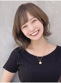 大人可愛い20代30代40代小顔ヘア原宿表参道グレージュカラーボブ
