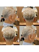 50代60代白髪生かし襟足スッキリヘアカット