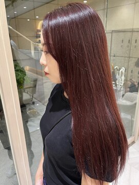 ゼスト フィーノ(ZEST fino) 【平林鼓】チェリーレッドカラーと顔まわりカットで流行りに！