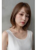 大人かわいい前髪セシルカットココアブラウンフリンジウェーブ