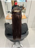 シンプルストレートハーフアップ【清板】