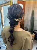 【ヘアセット】 ゆるかわ編み下ろしヘア 茅ヶ崎ヘアセット