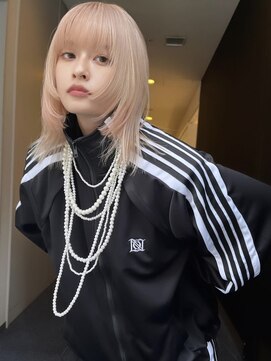 ペレ 梅田(PELE) 前髪/アンブレラカラー/こなれミディ/イメチェン/ウェーブパーマ