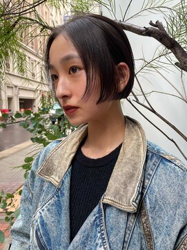 ノラギンザユー(NORA GINZA/U) ミニボブ顔まわりカットストレートボブレイヤーボブ