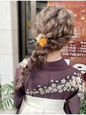 卒業式　袴着付け　ヘアセット
